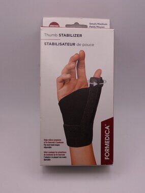 Formedica Thumb Stabilizer Small/Medium Black De Quervain's Relief